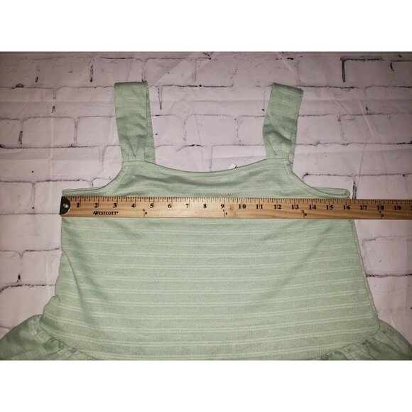Nwt A.N.A Green Ruffle Stripe Tank Top - Picture 4 of 5